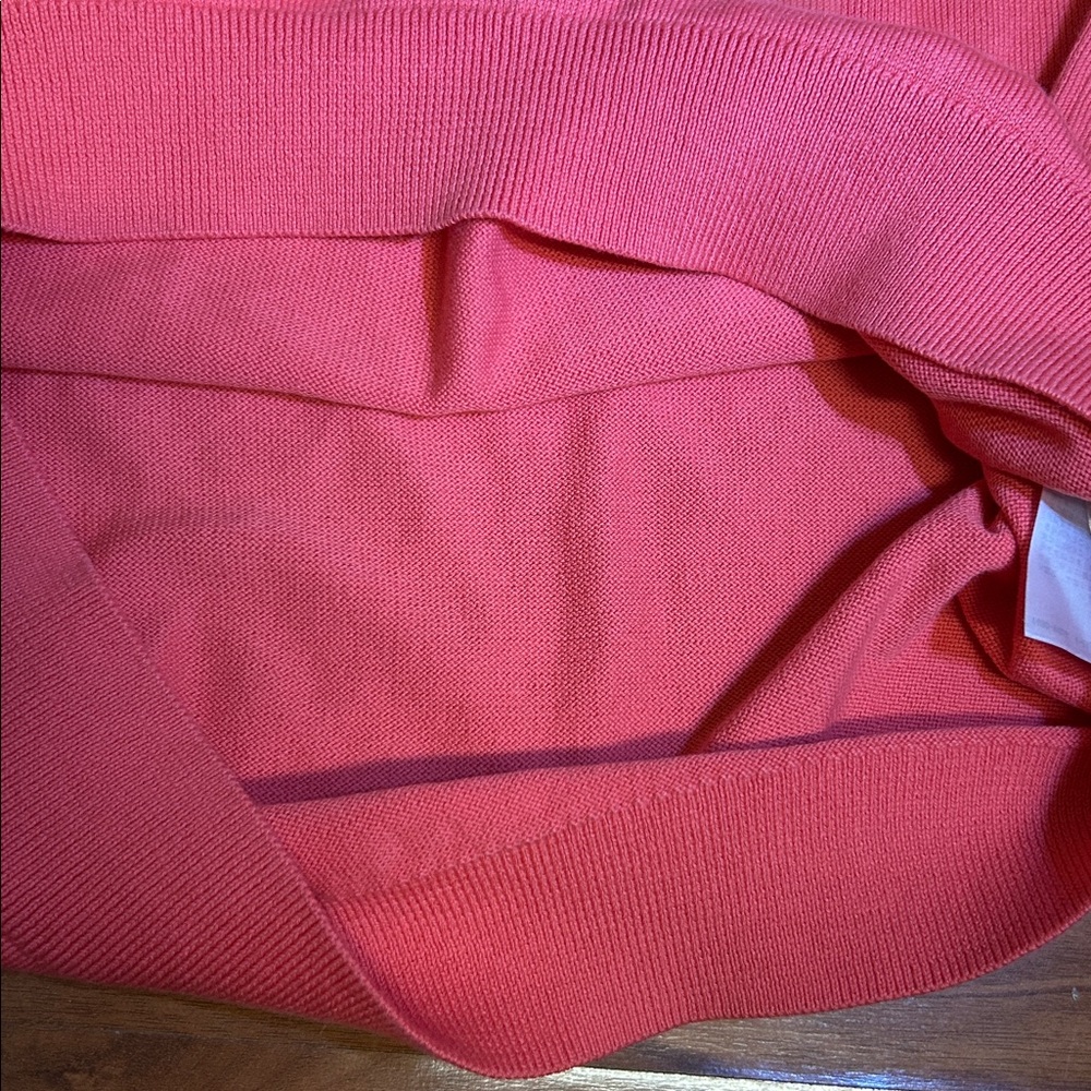 NWT Uniqlo Japan 100% Cotton Coral V-Neck Sweater - Picture 8 of 10